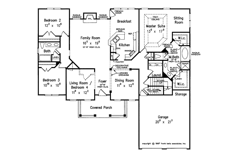 Home Plan - Floor Plan - Main Floor for Country House Plan #927-213 - 3 bed, 2 bath