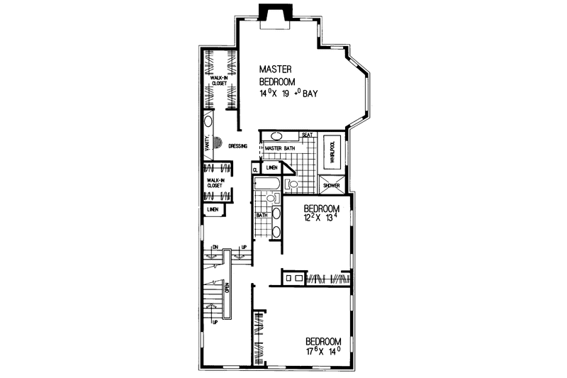 Home Plan - Floor Plan - Upper Floor for Classical House Plan #72-970 - 4 bed, 3.5 bath