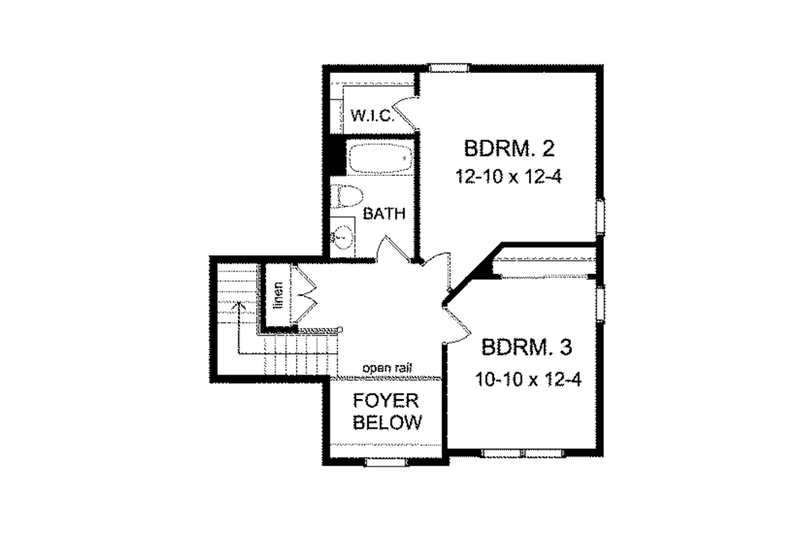 Home Plan - Floor Plan - Upper Floor for Colonial House Plan #1010-99 - 3 bed, 2.5 bath