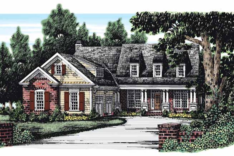 Architectural House Design - Country Exterior - Front Elevation Plan #927-267