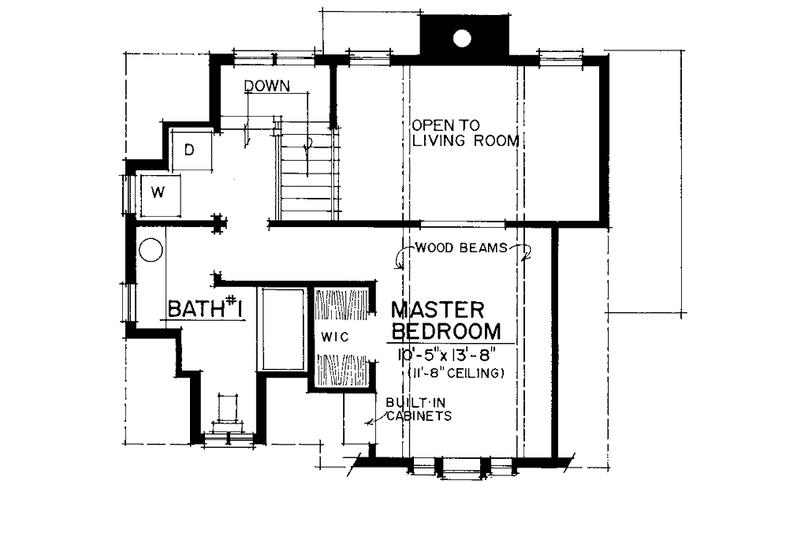 Home Plan - Floor Plan - Upper Floor for Craftsman House Plan #1016-51 - 2 bed, 2 bath