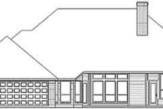 Exterior - Rear Elevation for European House Plan #84-199 - 4 bed, 3 bath