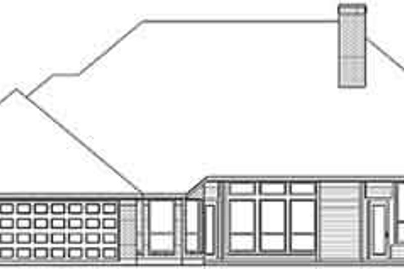 Home Plan - Exterior - Rear Elevation for European House Plan #84-199 - 4 bed, 3 bath
