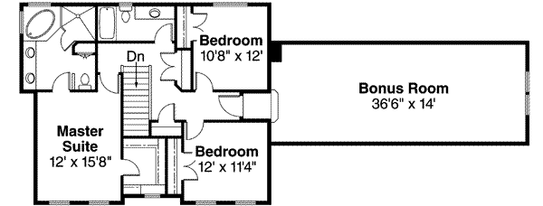 Home Plan - Traditional Floor Plan - Upper Floor Plan #124-488