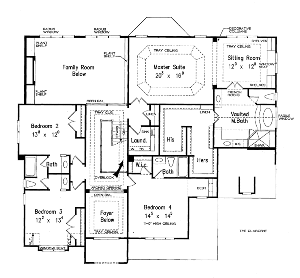 Dream House Plan - Traditional Floor Plan - Upper Floor Plan #927-475