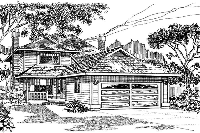 Dream House Plan - Craftsman Exterior - Front Elevation Plan #47-985
