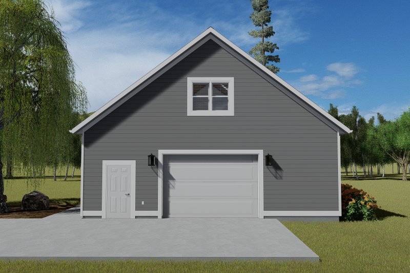 Architectural House Design - Exterior - Front Elevation 3 for Traditional House Plan #1060-86, 0.5 bath