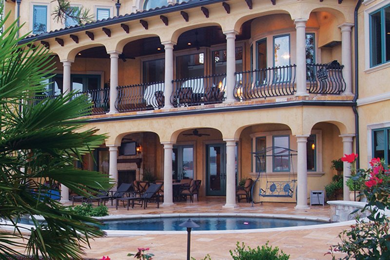 Dream House Plan - Exterior - Rear Elevation for Mediterranean House Plan #453-617 - 5 bed, 6 bath