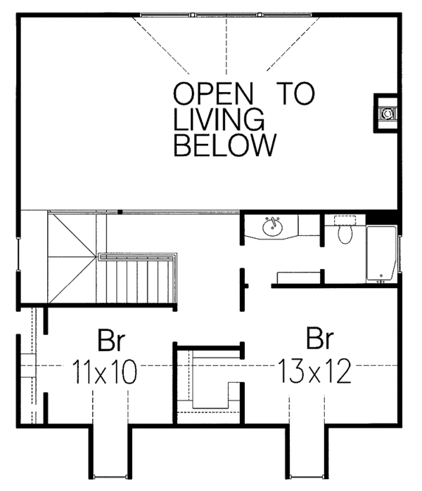 House Plan Design - Country Floor Plan - Upper Floor Plan #15-330