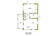 Adobe / Southwestern Style House Plan - 1 Beds 1 Baths 495 Sq/Ft Plan #1106-189 Floor 