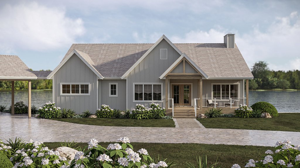 Exterior - Front Elevation 2 for Beach House Plan #455-779 - 2 bed, 2.5 bath