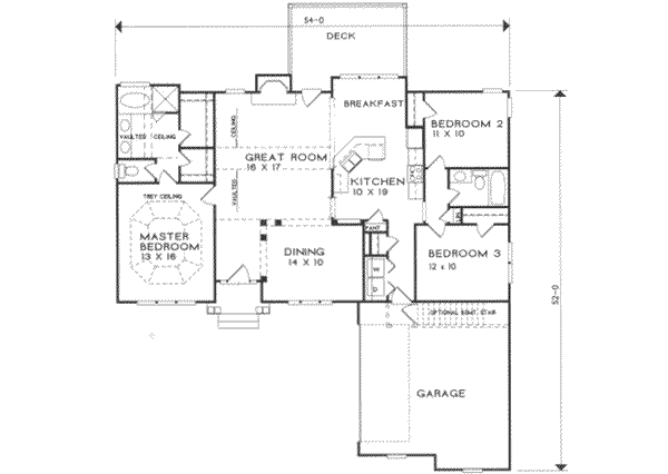 Traditional Floor Plan - Main Floor Plan #129-101