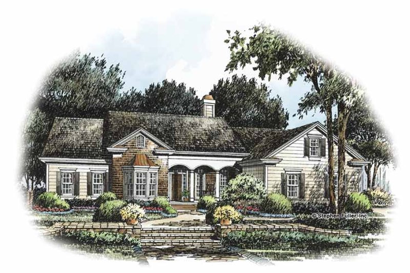 House Plan Design - Country Exterior - Front Elevation Plan #429-238