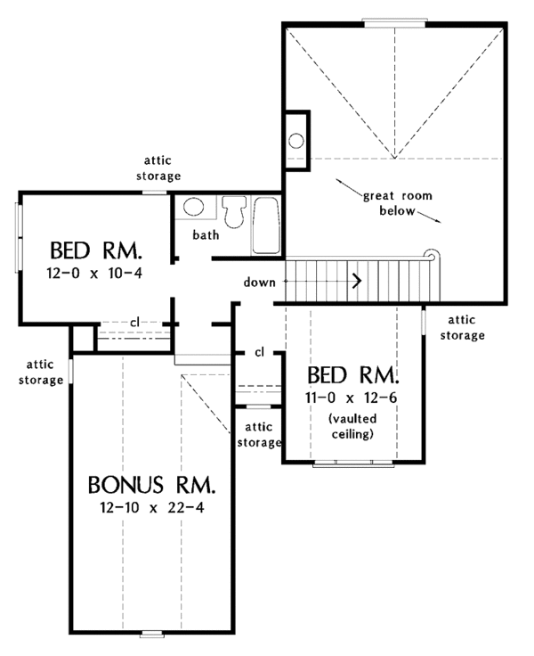 Home Plan - Country Floor Plan - Upper Floor Plan #929-625