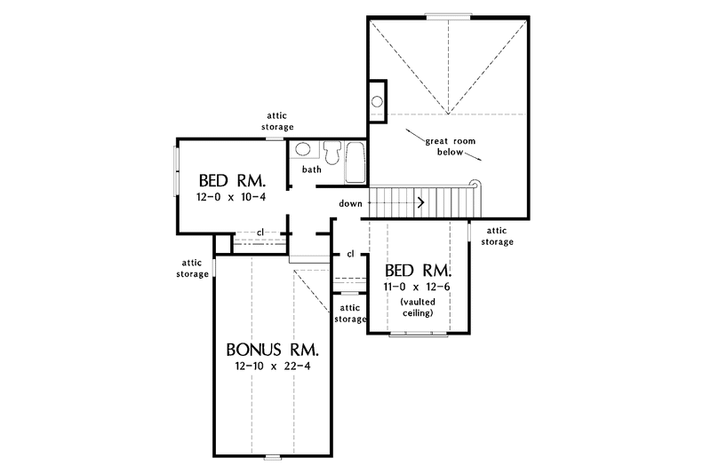 Architectural House Design - Floor Plan - Upper Floor for Country House Plan #929-625 - 4 bed, 3 bath