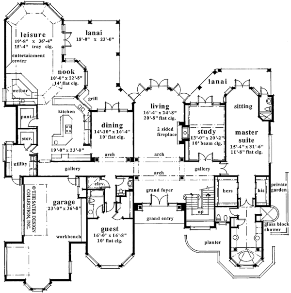 House Plan Design - Mediterranean Floor Plan - Main Floor Plan #930-37