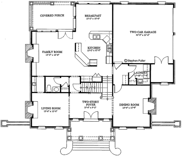 House Plan Design - Classical Floor Plan - Main Floor Plan #429-68