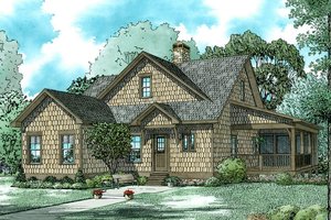 Country Exterior - Front Elevation Plan #17-2534