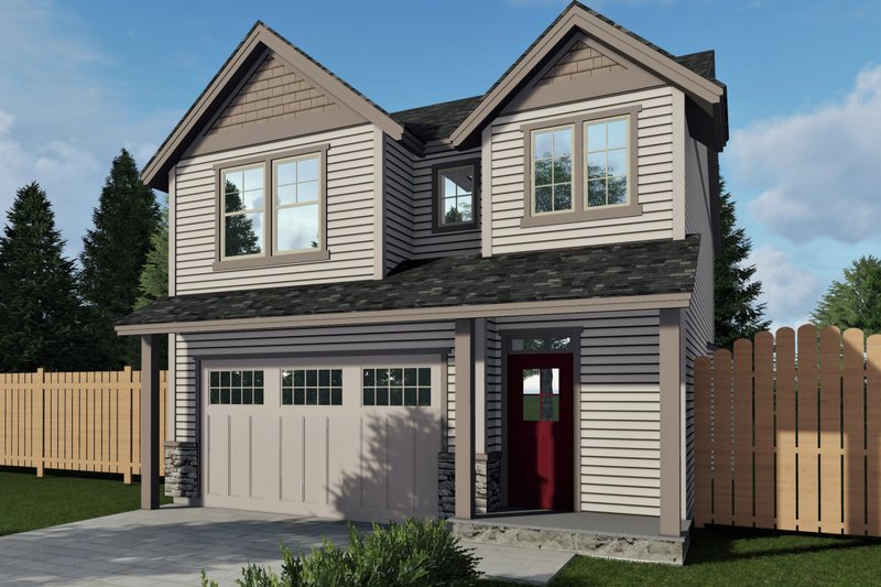 Dream House Plan - Craftsman Exterior - Front Elevation Plan #53-763
