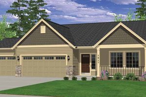 Ranch Exterior - Front Elevation Plan #943-21
