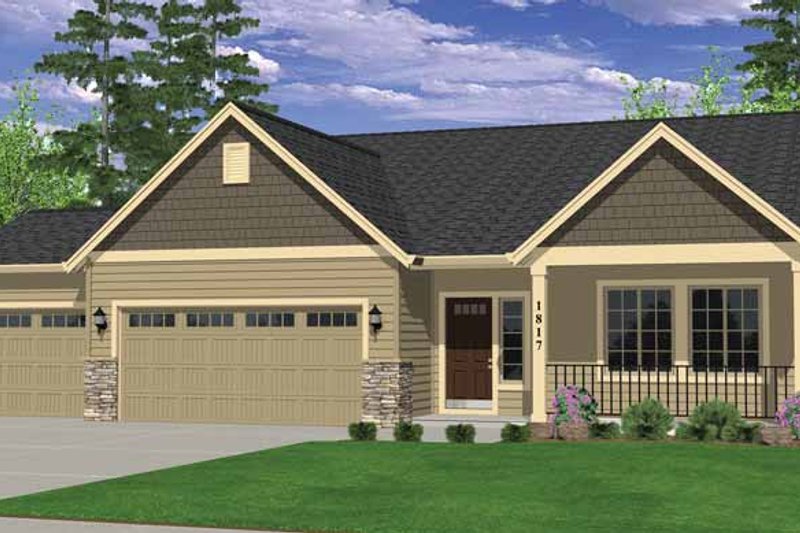 Home Plan - Ranch Exterior - Front Elevation Plan #943-21