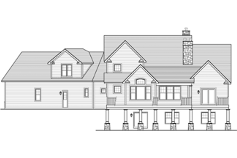 Home Plan - Exterior - Rear Elevation for Colonial House Plan #1010-40 - 4 bed, 3.5 bath