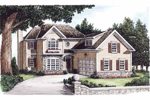 Colonial Exterior - Front Elevation Plan #927-607