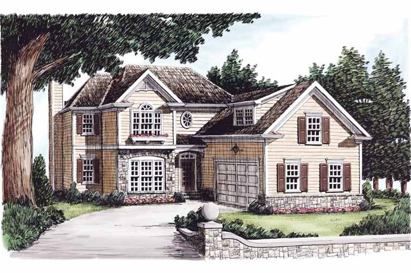 Architectural House Design - Colonial Exterior - Front Elevation Plan #927-607