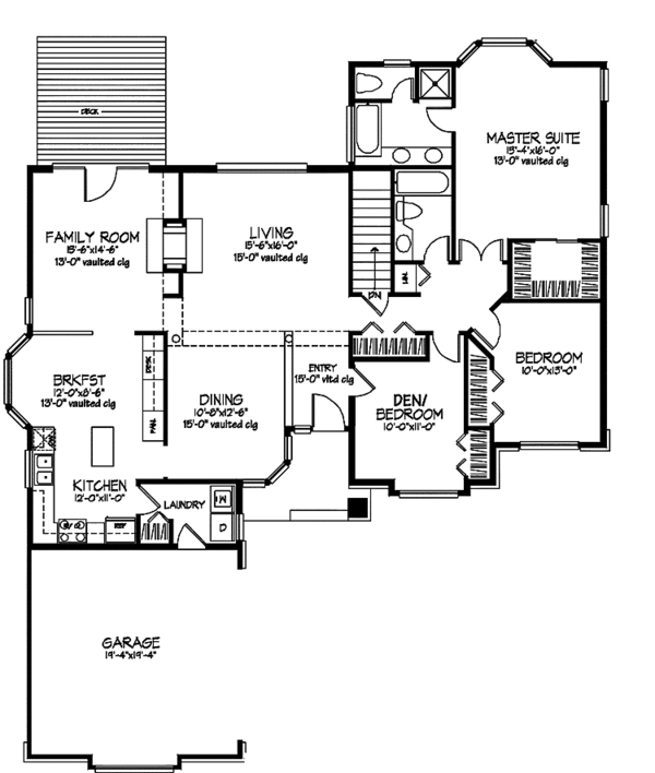 Dream House Plan - Contemporary Floor Plan - Main Floor Plan #320-937
