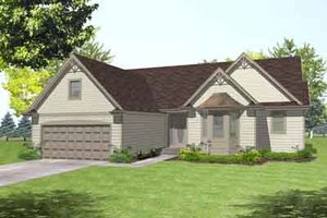 Colonial Exterior - Front Elevation Plan #50-254