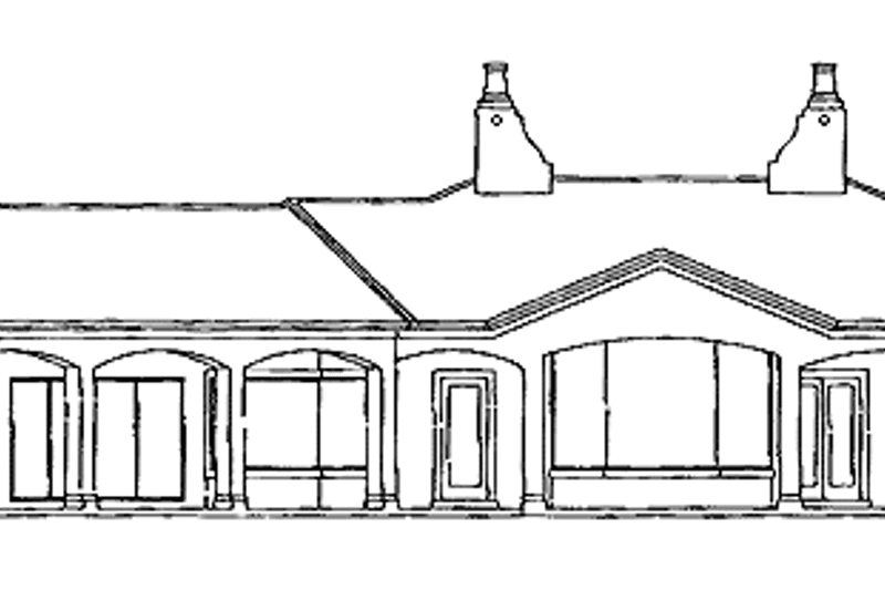 Home Plan - Exterior - Rear Elevation for Mediterranean House Plan #930-310 - 3 bed, 3.5 bath