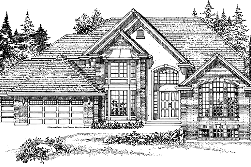 Architectural House Design - Traditional Exterior - Front Elevation Plan #47-894