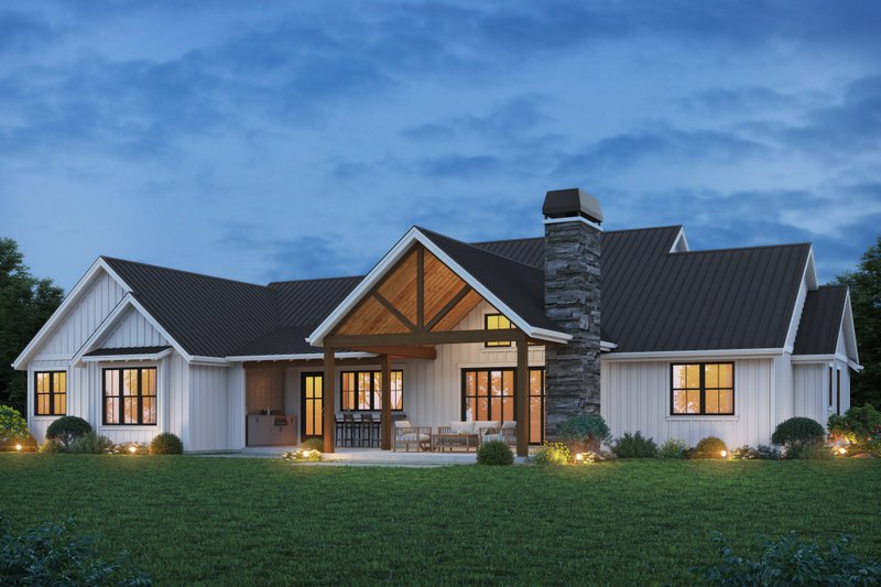 Home Plan - Exterior - Rear Elevation for Farmhouse House Plan #48-1186 - 3 bed, 2.5 bath