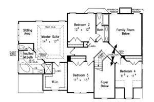 Floor Plan - Upper Floor for Country House Plan #927-810 - 4 bed, 2.5 bath