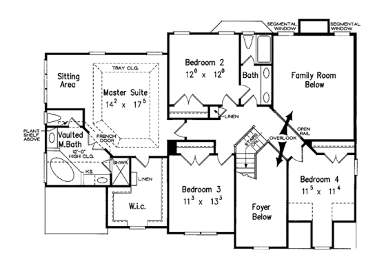 Floor Plan - Upper Floor for Country House Plan #927-810 - 4 bed, 2.5 bath