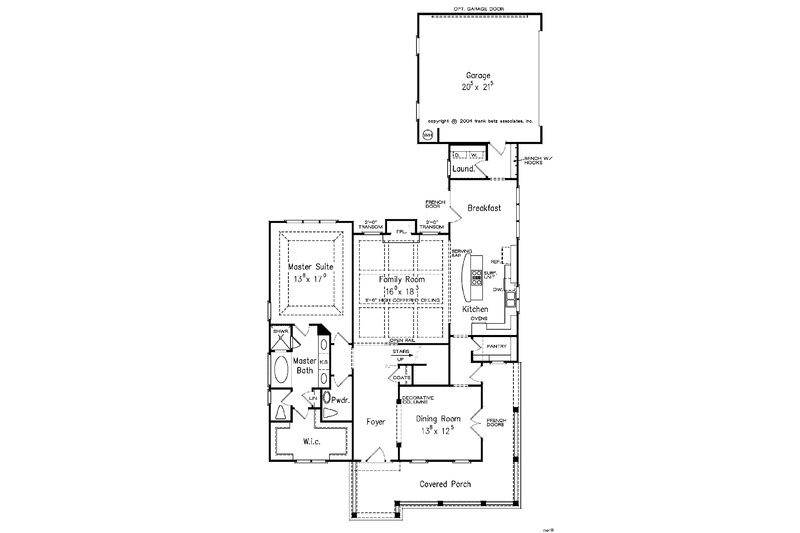 Home Plan - Floor Plan - Main Floor for Country House Plan #927-319 - 3 bed, 2.5 bath
