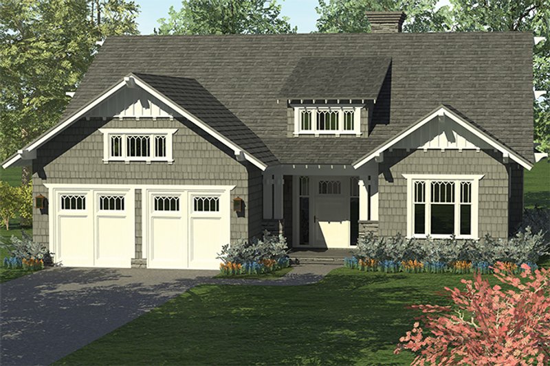 Architectural House Design - Craftsman Exterior - Front Elevation Plan #453-614