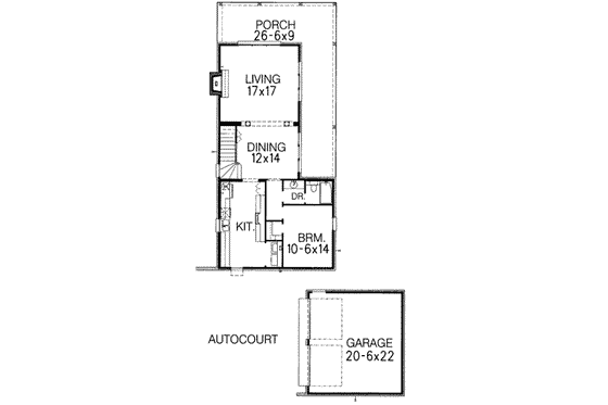 Floor Plan - Main Floor for Traditional House Plan #15-292 - 3 bed, 3 bath