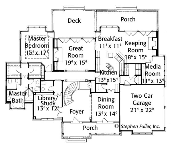 Dream House Plan - Country Floor Plan - Main Floor Plan #429-346