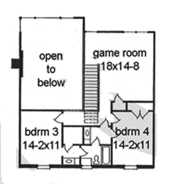 House Plan Design - Country Floor Plan - Upper Floor Plan #301-134