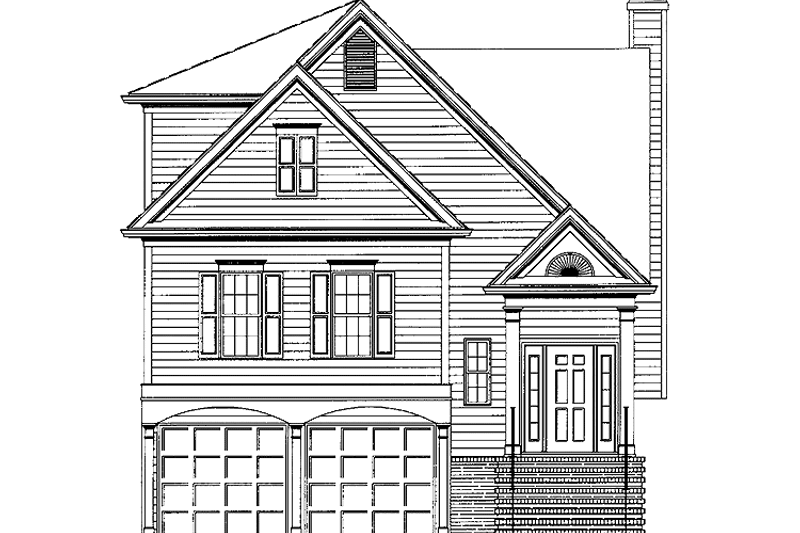 House Plan Design - Traditional Exterior - Front Elevation Plan #54-237