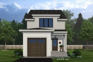 Exterior - Front Elevation 3 for Farmhouse House Plan #51-1309 - 2 bed, 2.5 bath
