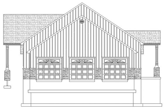 Exterior - Other Elevation 1 for Ranch House Plan #1060-23 - 4 bed, 2 bath