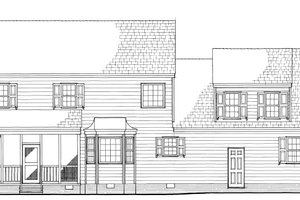 Exterior - Rear Elevation for Farmhouse House Plan #137-400 - 3 bed, 2.5 bath