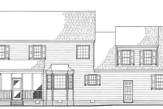 Exterior - Rear Elevation for Farmhouse House Plan #137-400 - 3 bed, 2.5 bath