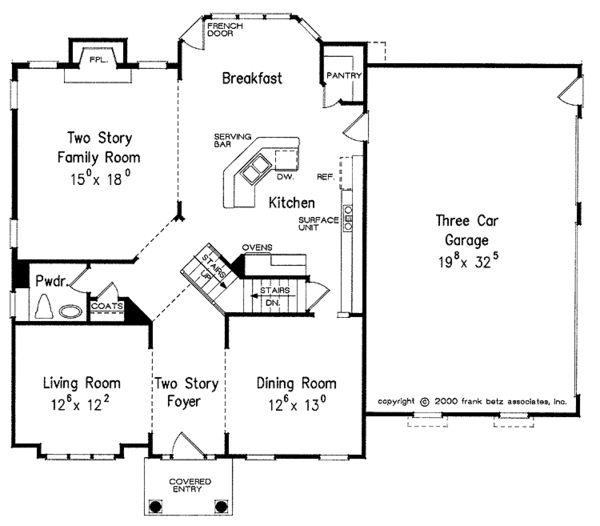 Classical Floor Plan - Main Floor Plan #927-595