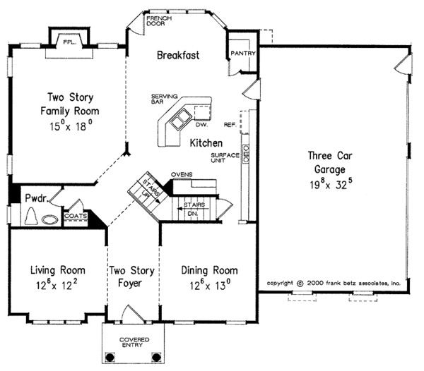 Architectural House Design - Classical Floor Plan - Main Floor Plan #927-595
