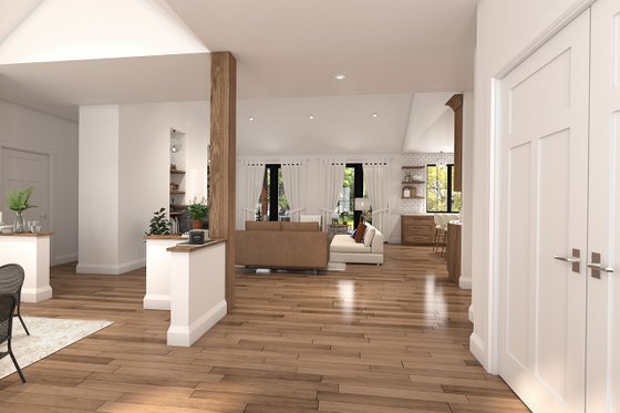 Interior - Entry for Farmhouse House Plan #23-2723 - 3 bed, 2 bath