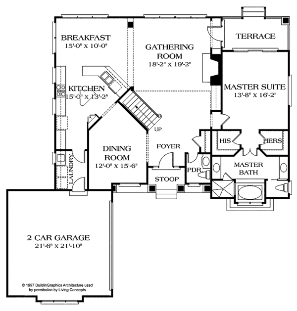 Home Plan - Craftsman Floor Plan - Main Floor Plan #453-216