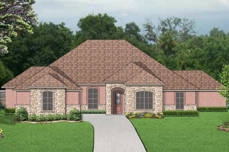 Dream House Plan - Mediterranean Exterior - Front Elevation Plan #84-599